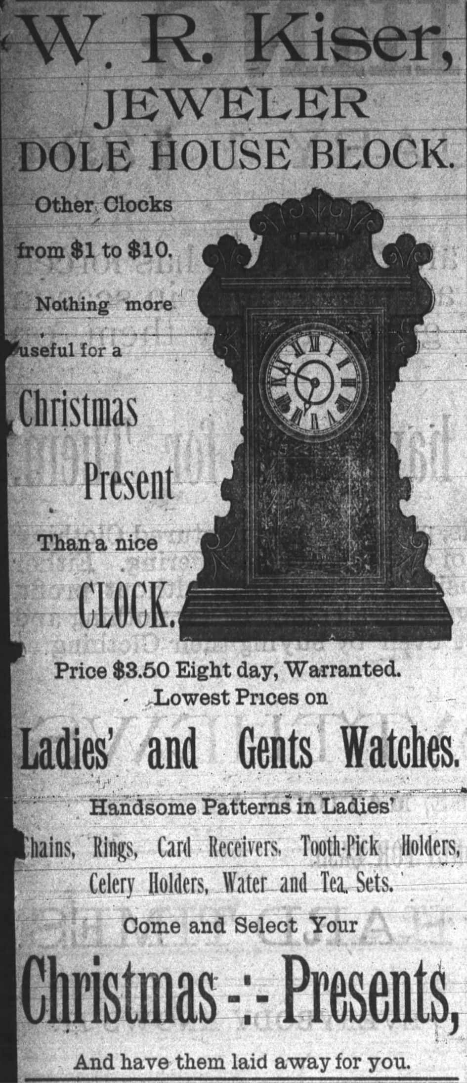 Nothing more useful for a Christmas present than a nice clock